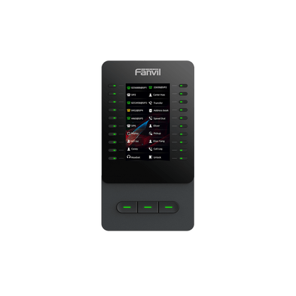 Módulo de Expansión EM60 con Pantalla a Color / 4.3 Pulgadas 480x272 / 60 Teclas Programables DSS / USB Tipo-C / Compatible con V65-V66-V66 Pro / Cascada hasta 4 Módulos / Con Soporte Ajustable