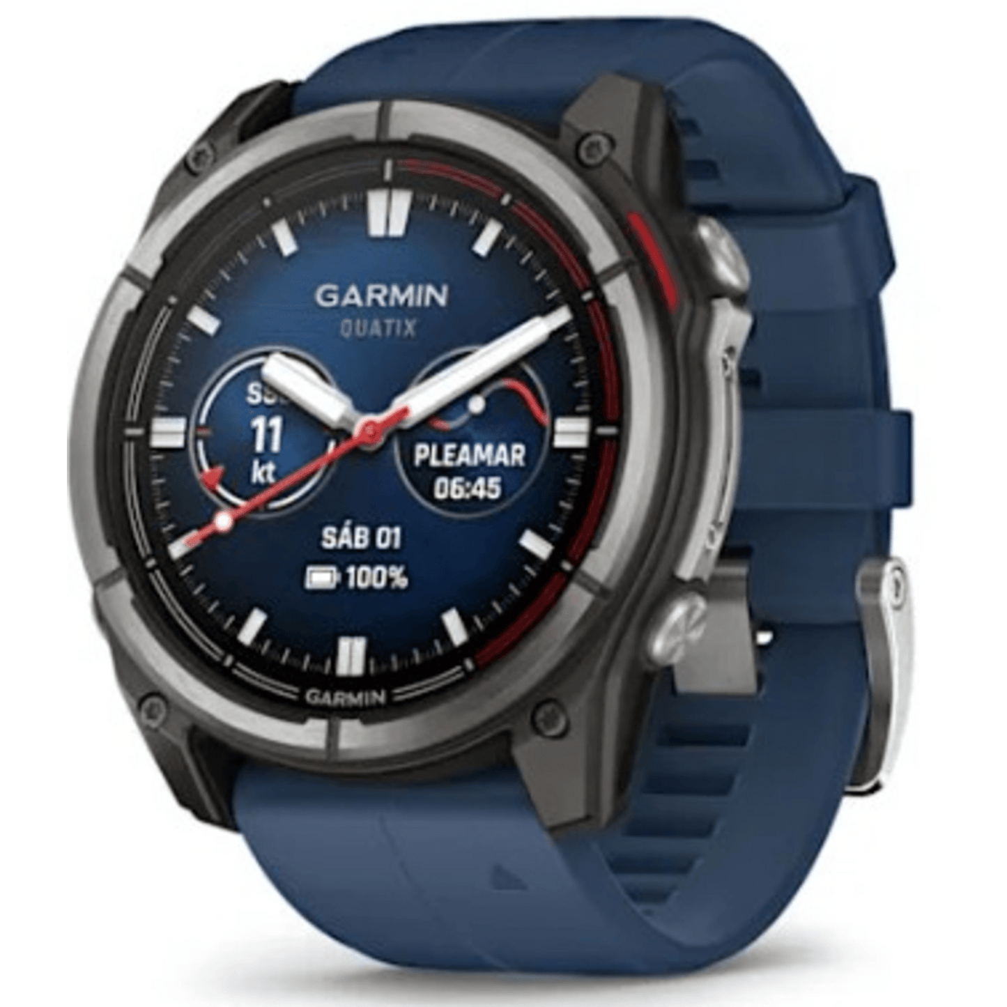 Smartwatch Garmin Fenix 7 / Pantalla AMOLED 1.4" / GPS Multibanda / Resistencia al Agua 10 ATM / Batería Hasta 29 Días / Titanio y Cristal de Zafiro / 32 GB de Almacenamiento / Monitoreo de Salud Avanzado