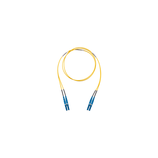 Jumper de Fibra Optica Monomodo 9/125 OS2, LC-LC Duplex, OFNR (Riser), Color Amarillo, 25 Metros (82.02 Pies)