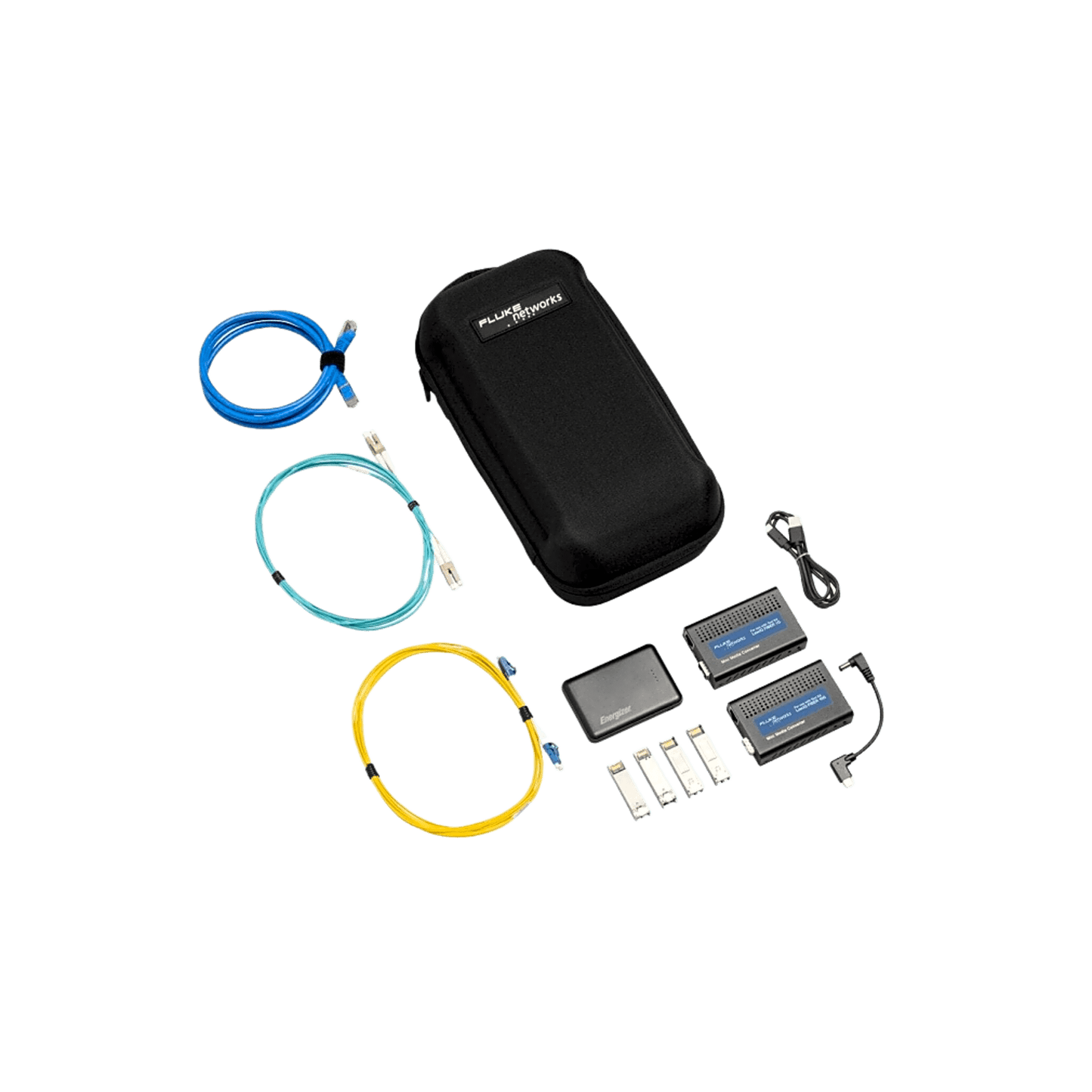 Probador de fibra para LinkIQ de 1 Gb/s y 10 Gb/s / Ping y Diagnóstico Switch / Bolsa de Transporte