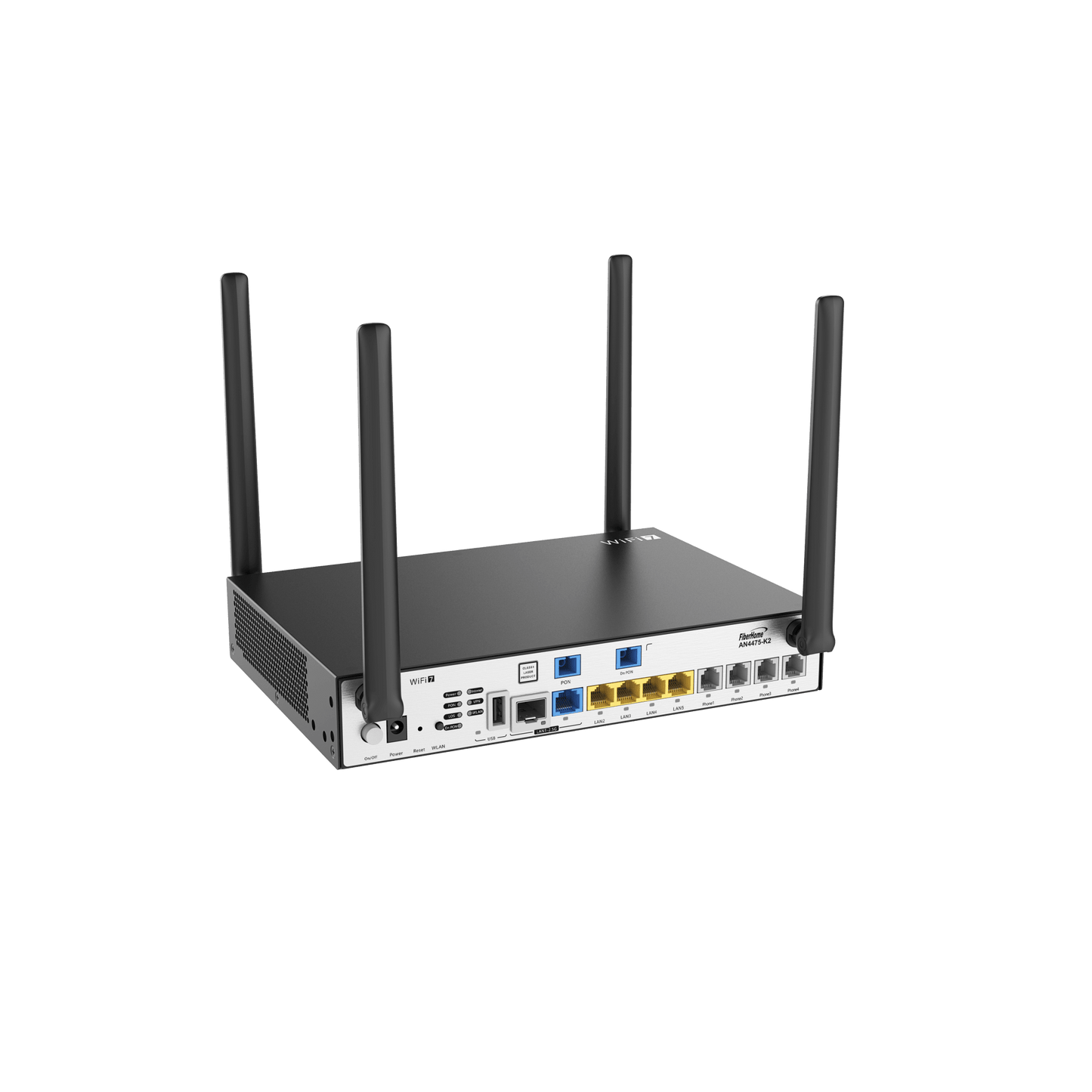 Gateway Óptico FTTO XGSPON, 1 Puerto 2.5G GPON, 4 Puertos GE, 1 Puerto 2.5GE combo, 4 Puertos POTS, 2*2 WiFi 7