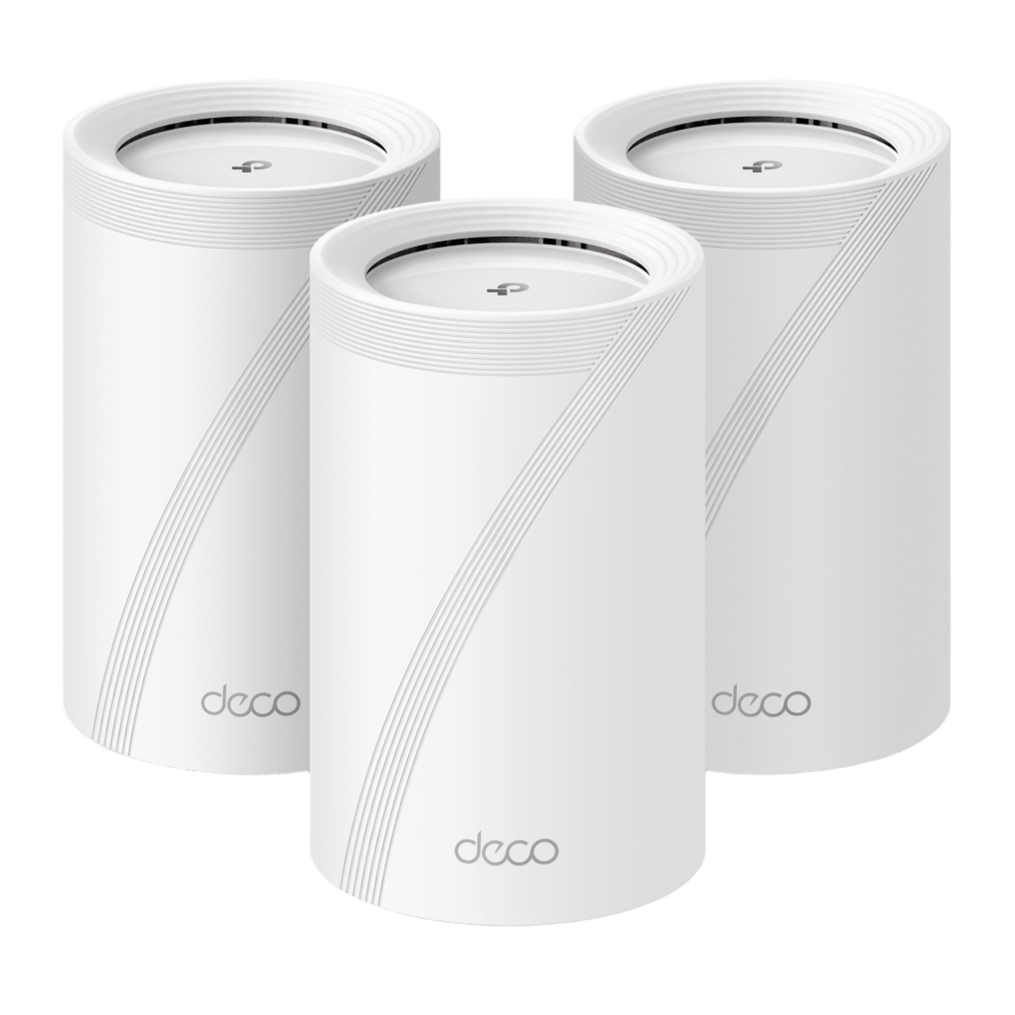 KIT 3 Routers Inalámbrico MESH Interior para Hogar / Triple Banda Wi-Fi 7 BE9300 Mbps / 2 Puerto 2.5 Gigabit WAN/LAN / 4 Antenas Internas / Operación Multi-Link MLO / Administración Mediante la App Deco (iOS, Android) / HomeShield