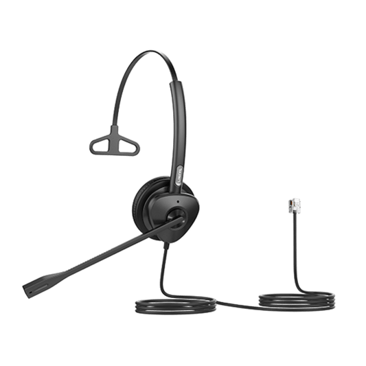 Diadema Monoaural con Audio HD y Brazo Ajustable de 260°, Conexión RJ9 y Sonido de Alta Definición