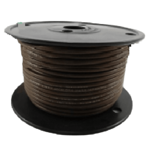 Cable Eléctrico color café calibre 14 / UL 1015-1230 / 600 Voltios / Temperatura 105°C Seco 75°C Húmedo / Cobre Estañado Clase K / Aislante PVC Retardante de Llama VW-1 / Resistente a Humedad Abrasión Ácid