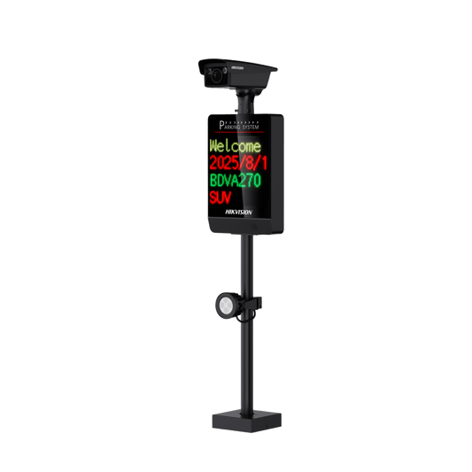 Kit ANPR 4MP / Reconocimiento de Matrículas / Cámara 2688×1520 / Pantalla LED Integrada / Luz Complementaria 20 m (65.6 ft) / Control de Barrera
