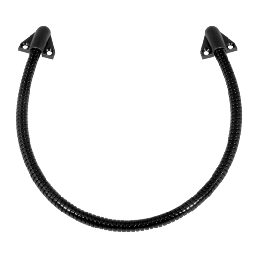 Loop Pasacable Color Negro para Puertas / Acero Inoxidable / Ideal para Control de Acceso / Diseño Elegante / Tapas de Plástico