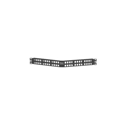 Panel de Parcheo Modular Keystone (Sin Conectores), Angulado, de 48 Puertos, 1UR