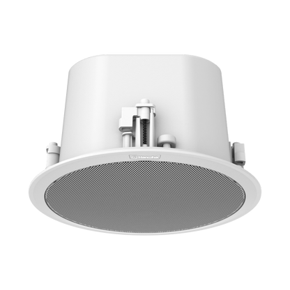 Altavoz IP para instalacion en plafon / 10W / PoE+ / Para integración con sistema Hanwha / SIP, IPv4, HTTP, DNS, NTP, TCP, UDP, ARP.
