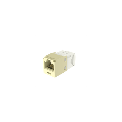 Conector Jack RJ45 Estilo TG, Mini-Com, Categoría 6, de 8 Posiciones y 8 Cables, Color Marfil