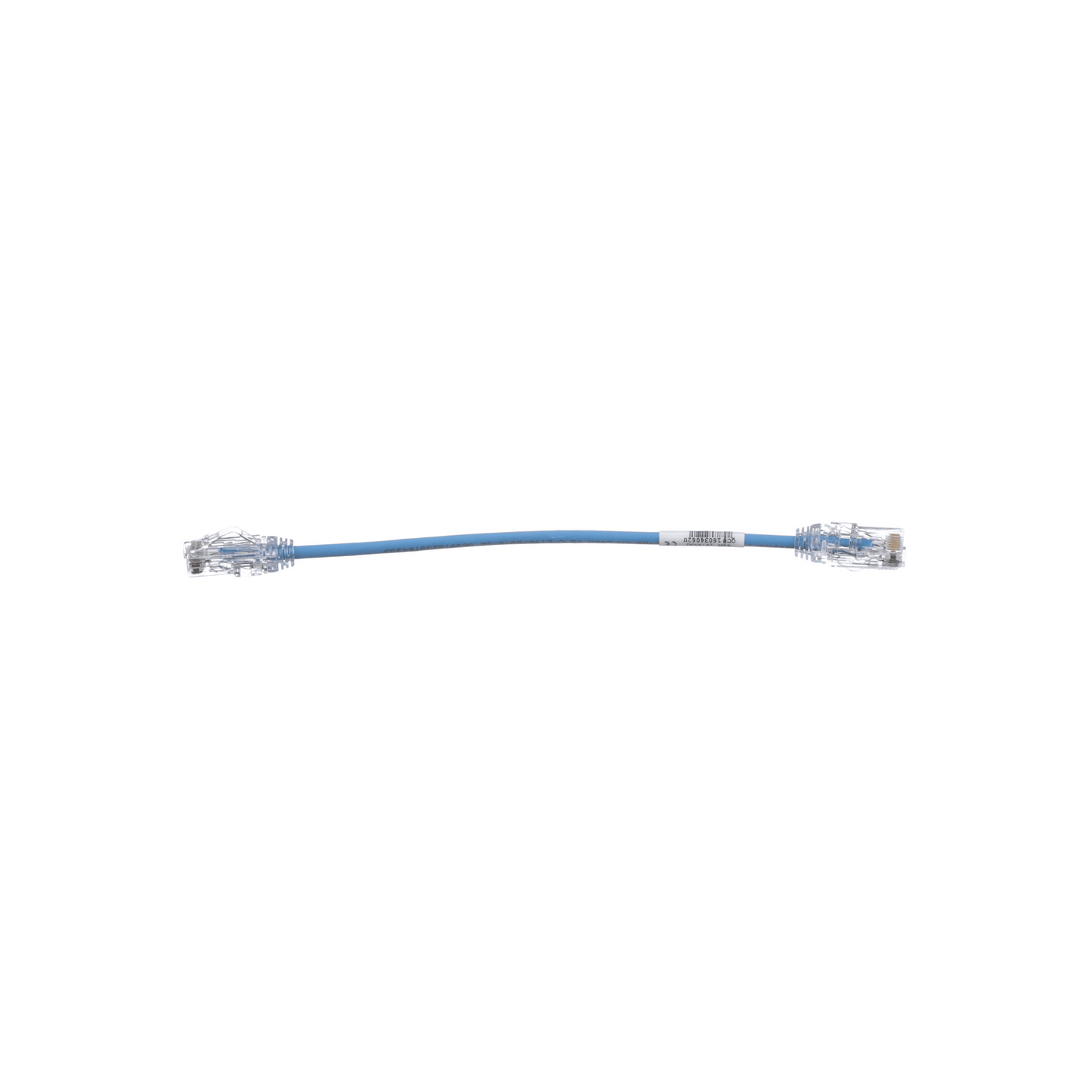 Cable de Parcheo UTP Cat6A, CM/LSZH, Diámetro Reducido (28AWG), Color Azul, 20 cm (7.87 pulgadas).