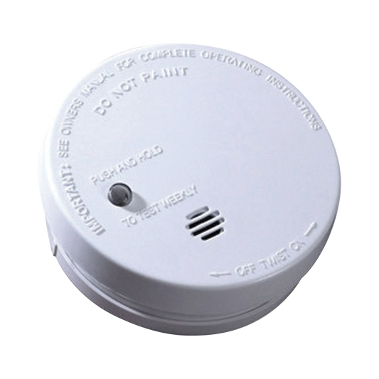 Paquete con 12 Piezas ?Detector Autónomo de Humo ? Sensor Iónico ? Batería de 9V Incluida ? Botón de Prueba ? Modelo 0914E