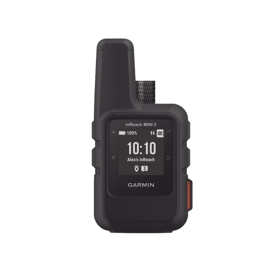 Navegador satelital InReach Mini 2 color negro, con cobertura global mediante la red Iridium, cuenta con botón de emergencia, batería para hasta 50 horas, GPS y brujula.