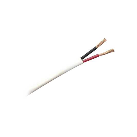 Bobina de cable de 305 metros de cable,16 AWG, 1 par, tipo CM-CL2, de color blanco, para aplicaciones de alarmas de intrusión/Control de Acceso/ Automatización / Interfonos y Tv Porteros.