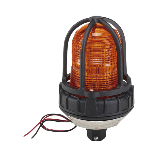 Luz estroboscópica para ubicaciónes peligrosas,  montaje tipo tubo, 12-24Vcc, ambar