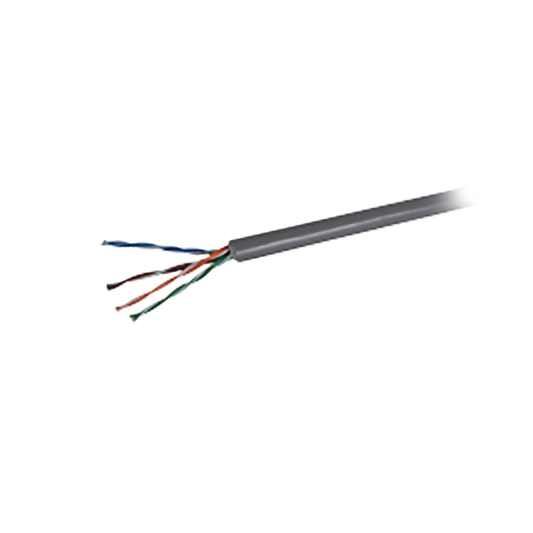 Retazo de 20 Metros de Cable par trenzado nivel 5 (CAT 5e), 4 pares de conductores de cobre sólido AWG24.
