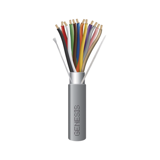Bobina de 305 Metros / Cable de Cobre / 12x22 AWG / Tipo CMR CL3R FPLR /Para Interior / Color Gris / Para Aplicaciones de Alarmas de Intrusión y Automatización
