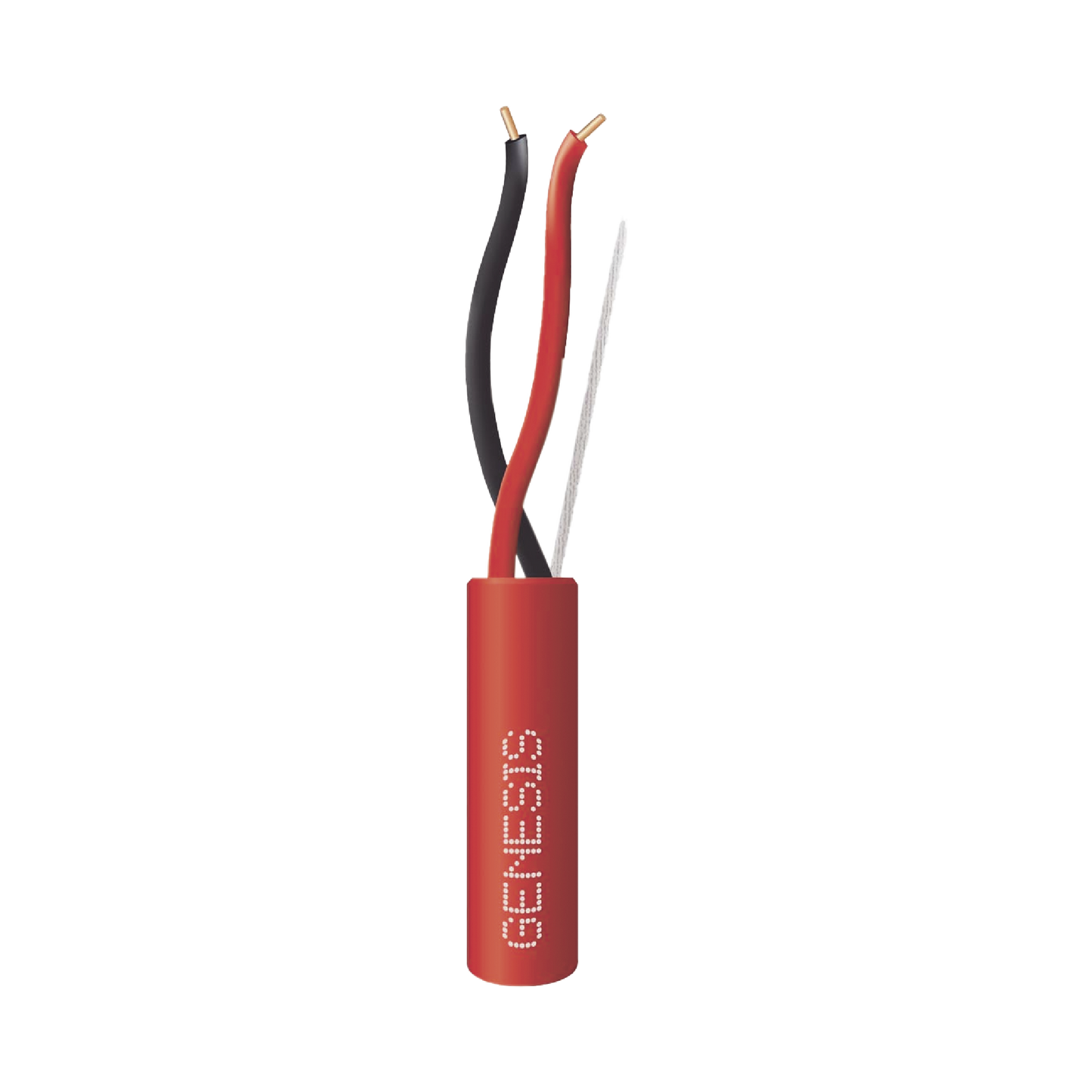 Bobina de 152 Metros de Alambre / 2x18 AWG / Resistente al Fuego / Color Rojo / Tipo FPLR- CL2R - C(UL) -FT4 / Para Sistemas Contra Incendio o Sistemas de Evacuación