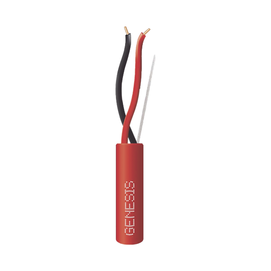 Bobina de 152 Metros de Alambre / 2x18 AWG / Resistente al Fuego / Color Rojo / Tipo FPLR- CL2R - C(UL) -FT4 / Para Sistemas Contra Incendio o Sistemas de Evacuación