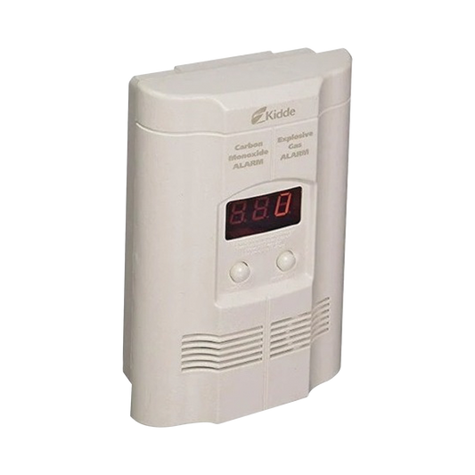 Paquete de 2 Pzas ? Detector Autónomo de Monóxido de Carbono (CO) y Gases Explosivos (Propano y Metano) ? Pantalla Digital ? Conexión Directa a 120 Vca ? Batería de Respaldo Incluida
