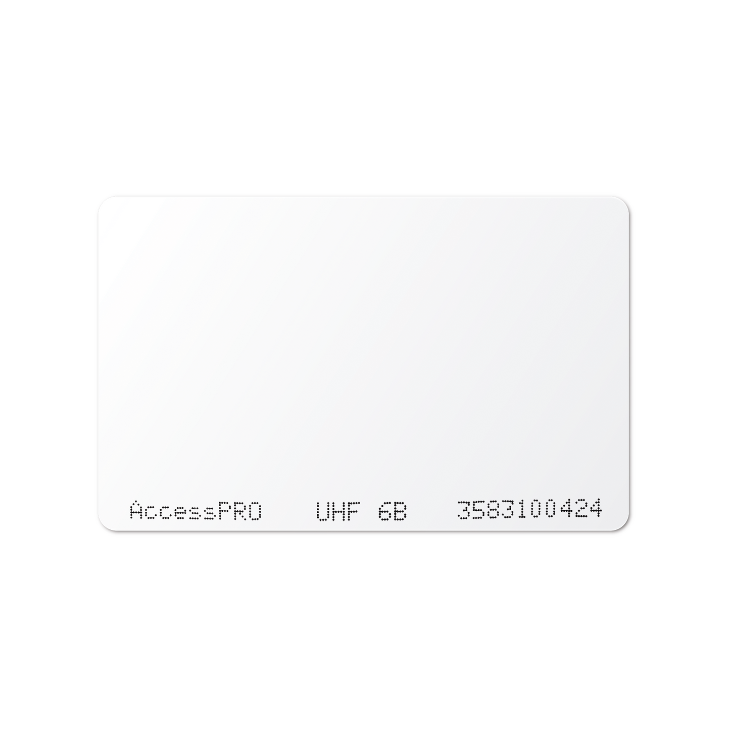 Tag UHF tipo Tarjeta para lectoras de largo alcance 900 MHZ / ISO 18000 6B / No imprimible / No incluye porta tarjeta