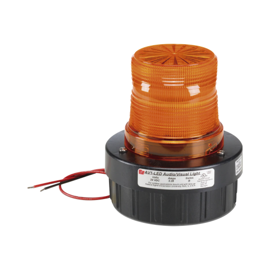 Luz LED intermitente visual audible, UL y cUL, 120 Vca, Ambar