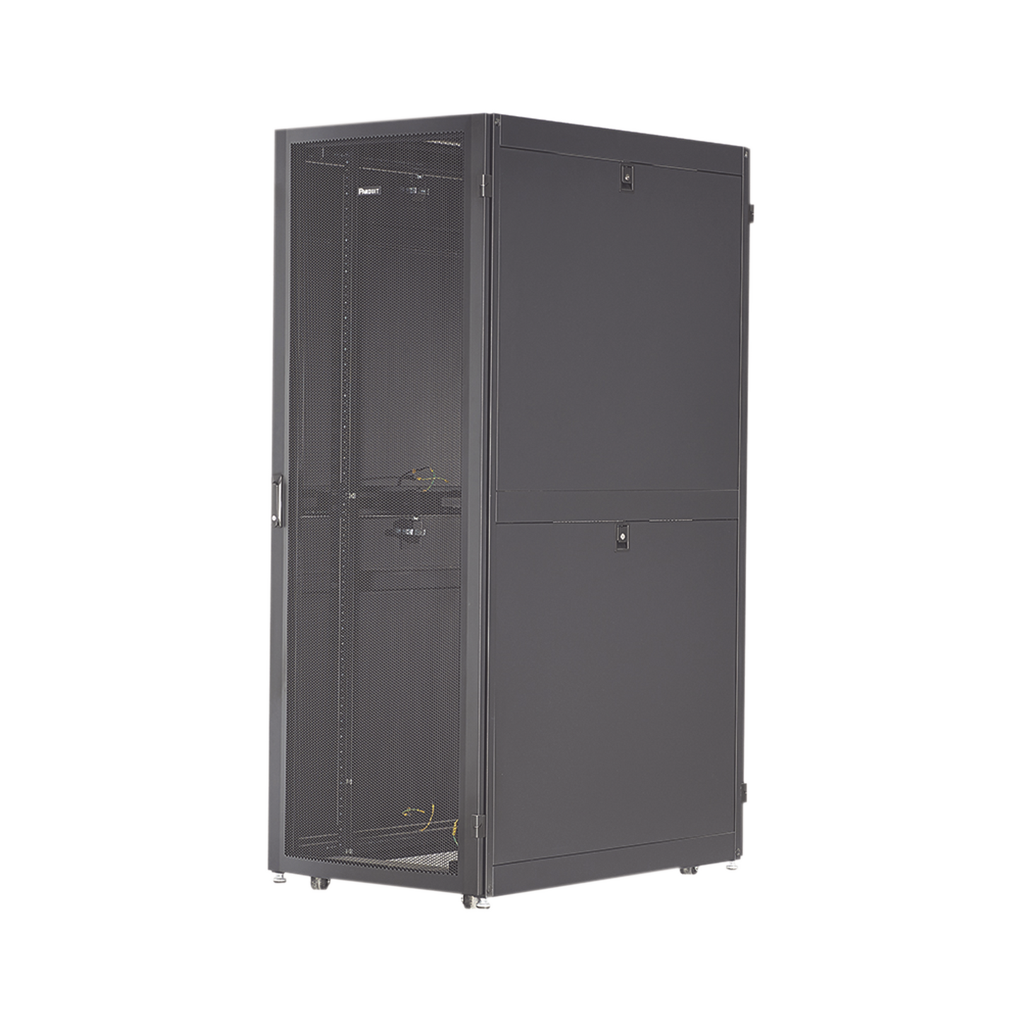 Gabinete Net-Verse para Centros de Datos, 42UR, 600mm de Ancho, 1000mm de Profundidad, Fabricado en Acero, Color Negro