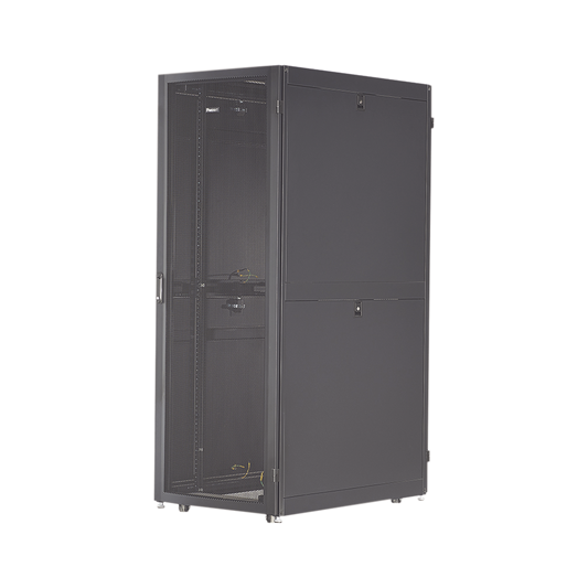 Gabinete Net-Verse para Centros de Datos, 42UR, 600mm de Ancho, 1000mm de Profundidad, Fabricado en Acero, Color Negro