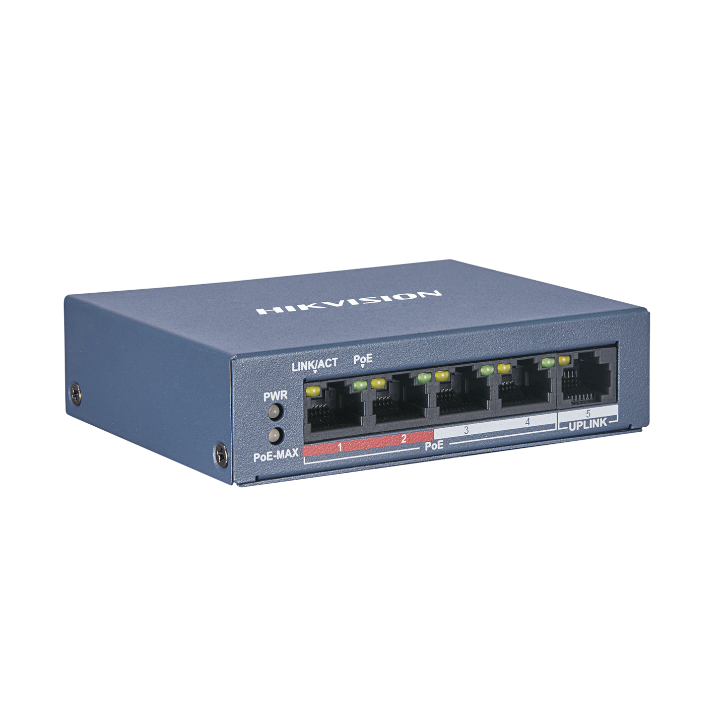 Switch PoE / No Administrable / 4 Puertos 10/100 Mbps PoE (hasta 250 m) + 1 Puerto Uplink 10/100 Mbps/ 35W