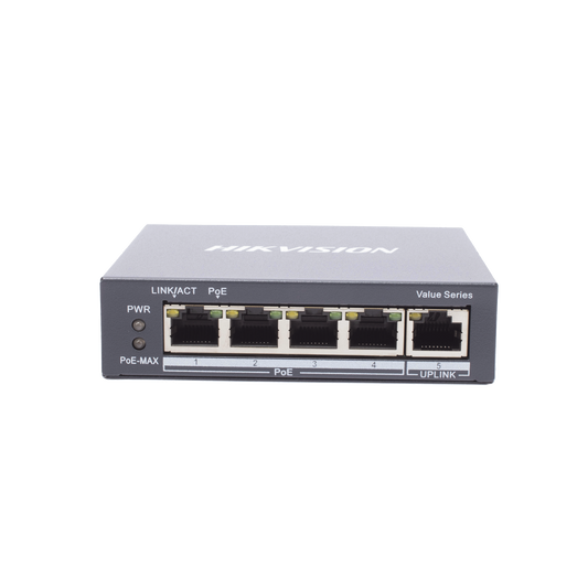 Switch Gigabit  PoE+ / No Administrable / 4 Puertos 10/100/1000 Mbps PoE+ / 1 Puerto 10/100/1000 Mbps Uplink /  35 W