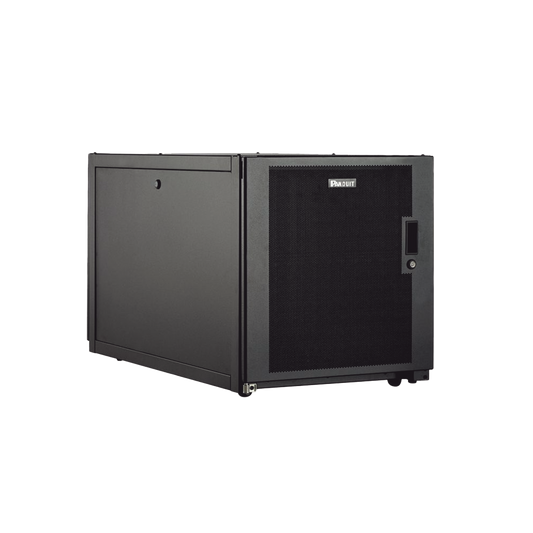 Gabinete Profesional de Telecomunicaciones, de Piso, 12 UR, 600 mm de Ancho y 1070 mm de Profundidad, Color Negro