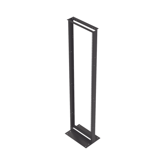 Rack de 2 Postes, Estándar 19", 42 Unidades, Fabricado en Acero, Base "L" para Anclar a Piso.