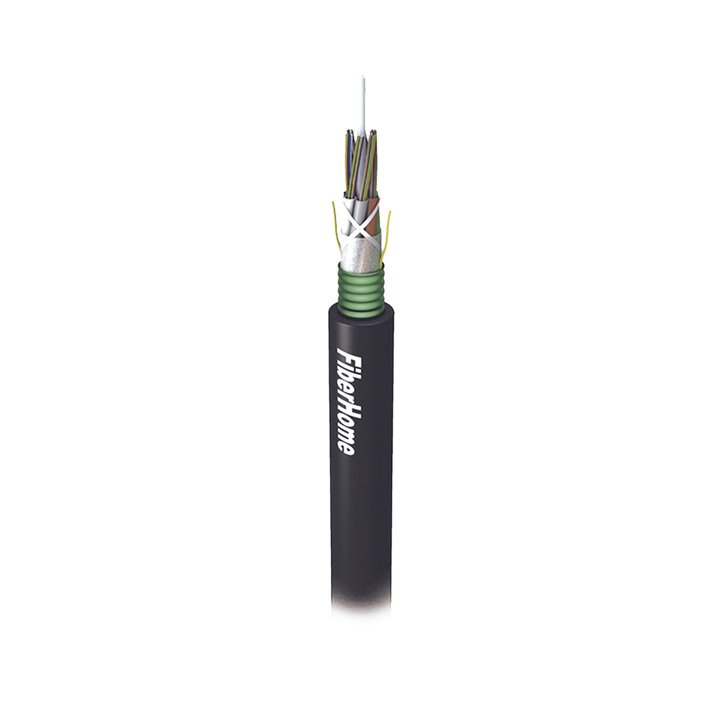Kilómetro de Fibra Óptica para Exterior G.652D, Armada, Monomodo de 48 Hilos, Loose Tube, Color Negro