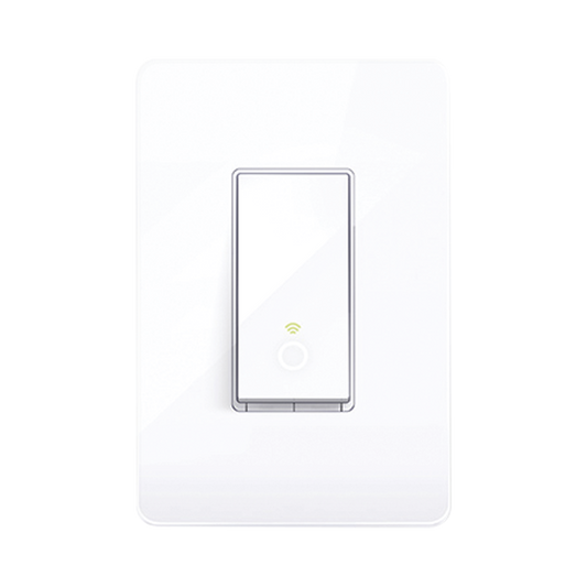 Interruptor Inteligente Wi-Fi, 100 - 120V~, 50/60Hz, 15.0A, compatible con Amazon Alexa y Google Assistant, color blanco.