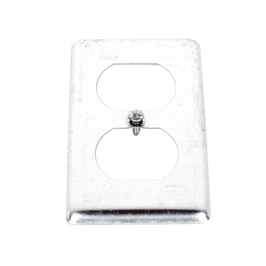 Tapa Metálica 4"X2"/ Para tomacorriente Duplex.