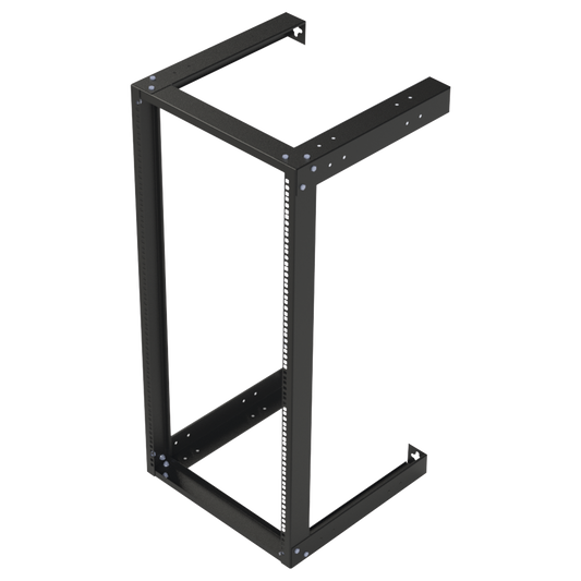 Rack Abierto de 19" para Montaje en Pared de 24 Unidades.