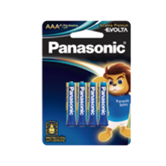 Batería Alcalina AAA 1.5V PANASONIC / No recargable / 4B