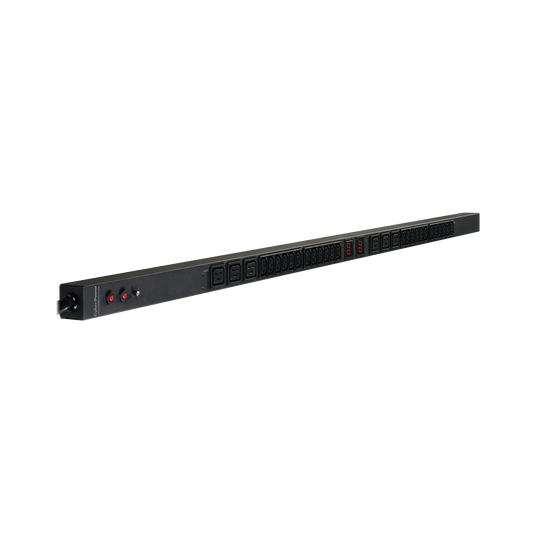 PDU Medible, Para Distribución de Energía, Entrada 200-230 NEMA L6-30P, Con 24 Tomas C13 Y 6 Tomas C19, de Instalación Vertical