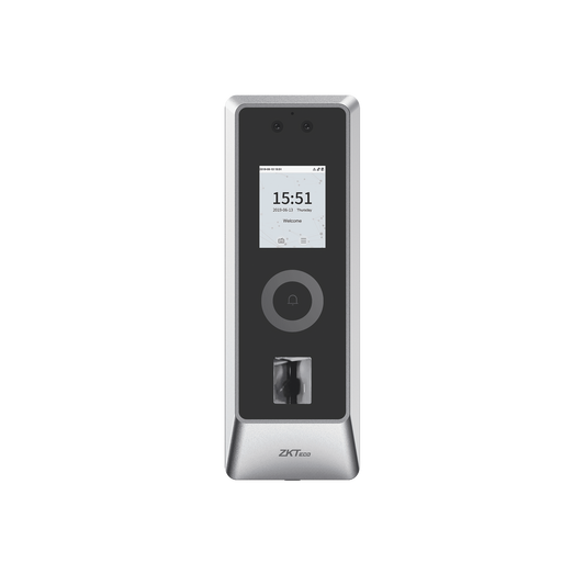 Lector Autonomo de Reconocimiento Facial y Huella Digital para Exterior