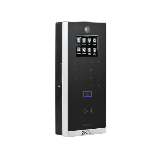Lector de tarjetas de proximidad EM para Control de Acceso con Teclado Touch, Pantalla TFT 2.4", Cámara Integrada, Comunicación TCP/IP