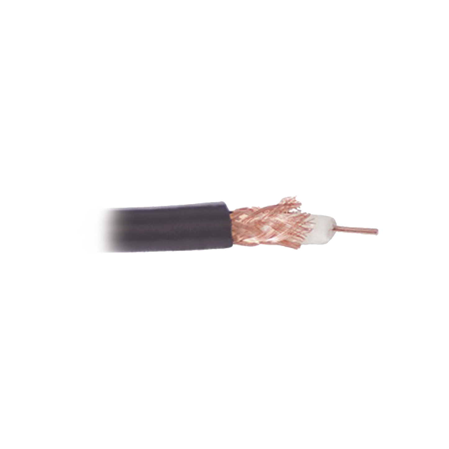 Retazo de 5 mts de Cable RG59, conductor central de alambre de cobre calibre 20, blindado de malla trenzada de cobre 80%, aislante de polietileno sólido.