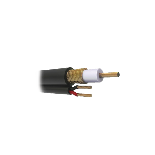 Cable Coaxial RG59 Siamés, HECHO EN MÉXICO, Optimizado para HD. Aplicación para interior, Retazo de 20 Metros