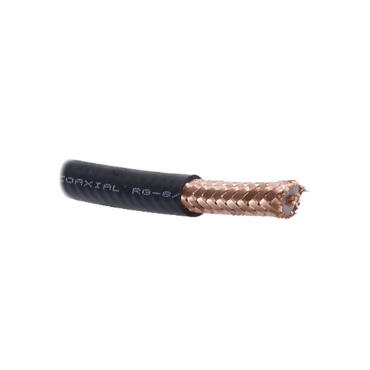 Cable Coaxial RG8, 50 OHMS, 4.1DB, 100% Cobre, Hecho en México, Retazo de 15 Metros