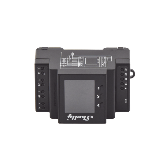 Relevador inalámbrico WIFI y Ethernet / 4 canales inteligentes / 16A por canal, 110-230 V /montaje riel DIN