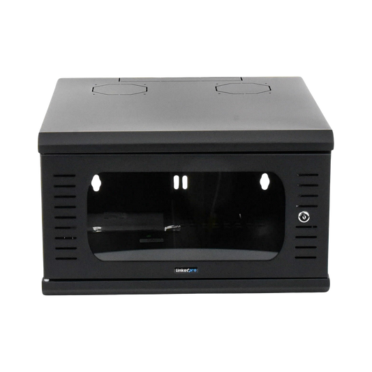 Gabinete para Montaje en Pared Fijo, con 4 Unidades de Rack, de 19in, Puerta de Cristal Templado, Fabricado en Acero