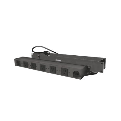 Tomacorriente multiple horizontal para rack de 19in, 6 contactos (THE0040092001001)