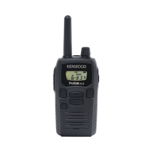 450-470 MHz, 16 canales, 1.5 Watts, VOX, Scaner, Incluye antena, batería, cargador y clip.