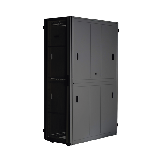 Gabinete FlexFusion™ XGL (Light) para Centros de Datos, 42 UR, 800 mm de Ancho, 1070 mm de Profundidad, Fabricado en Acero, Color Negro